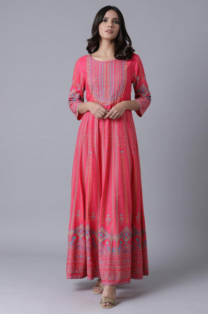 Pink Festive Dress - wforwoman