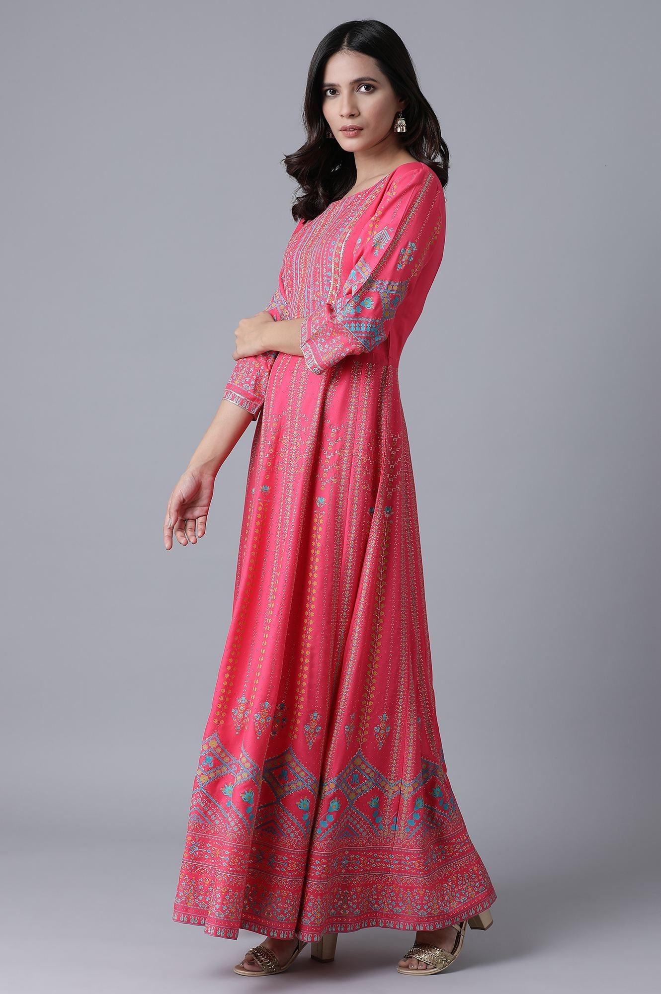 Pink Festive Dress - wforwoman