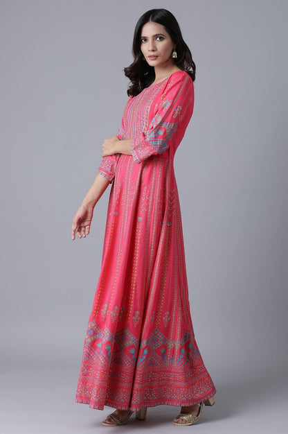 Pink Festive Dress - wforwoman