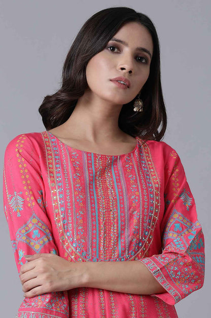 Pink Festive Dress - wforwoman