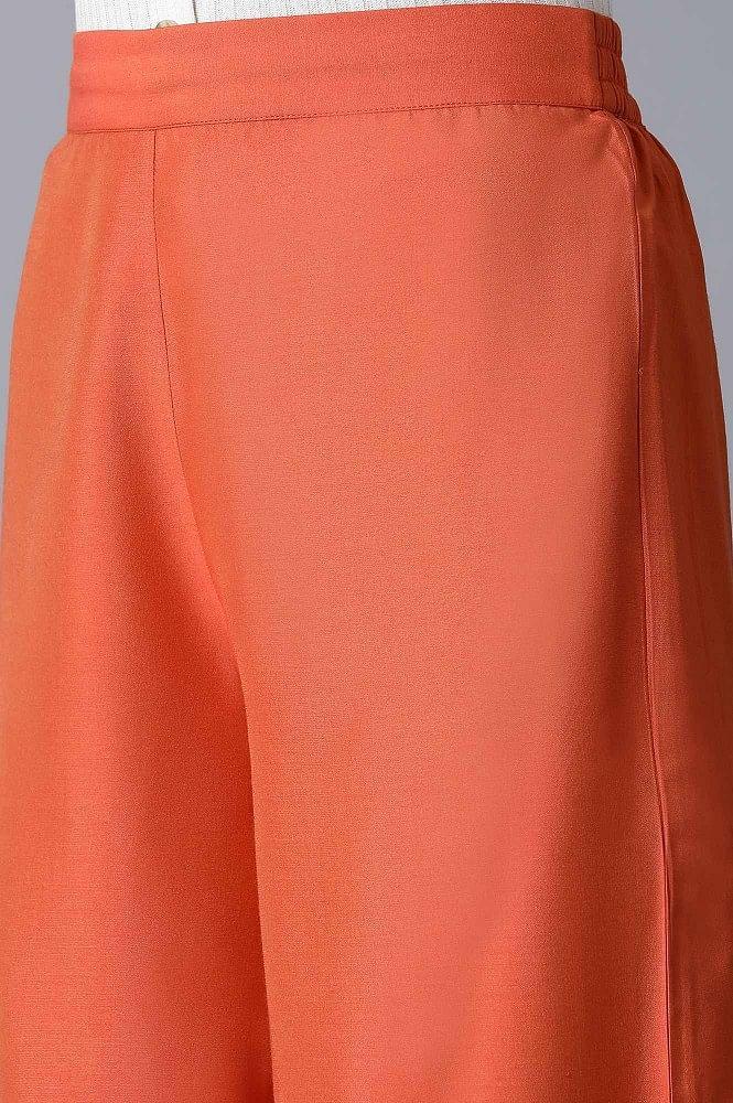 Orange Parallel Pants - wforwoman