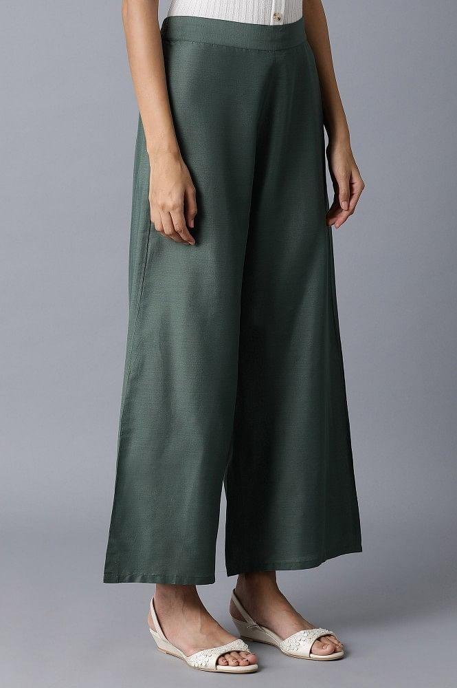 Green Parallel Pants - wforwoman