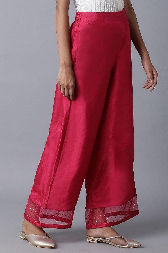 Red Parallel Pants - wforwoman