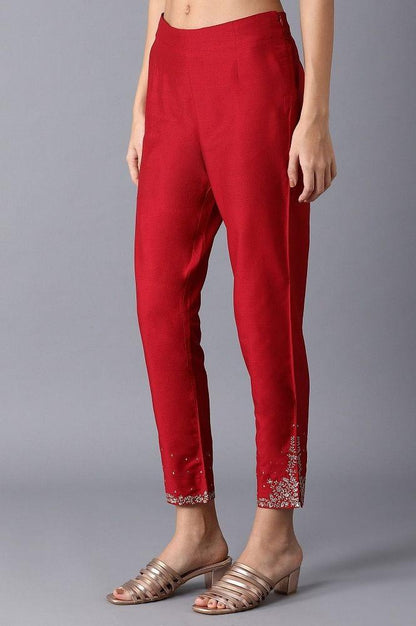 Pink Slim Pants - wforwoman