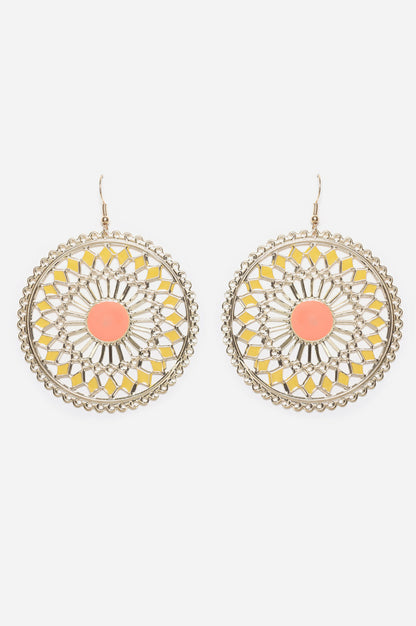 Yellow Filigree Handmade Danglers
