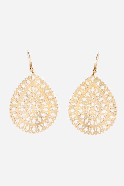 Gold Filigree Intricate Danglers