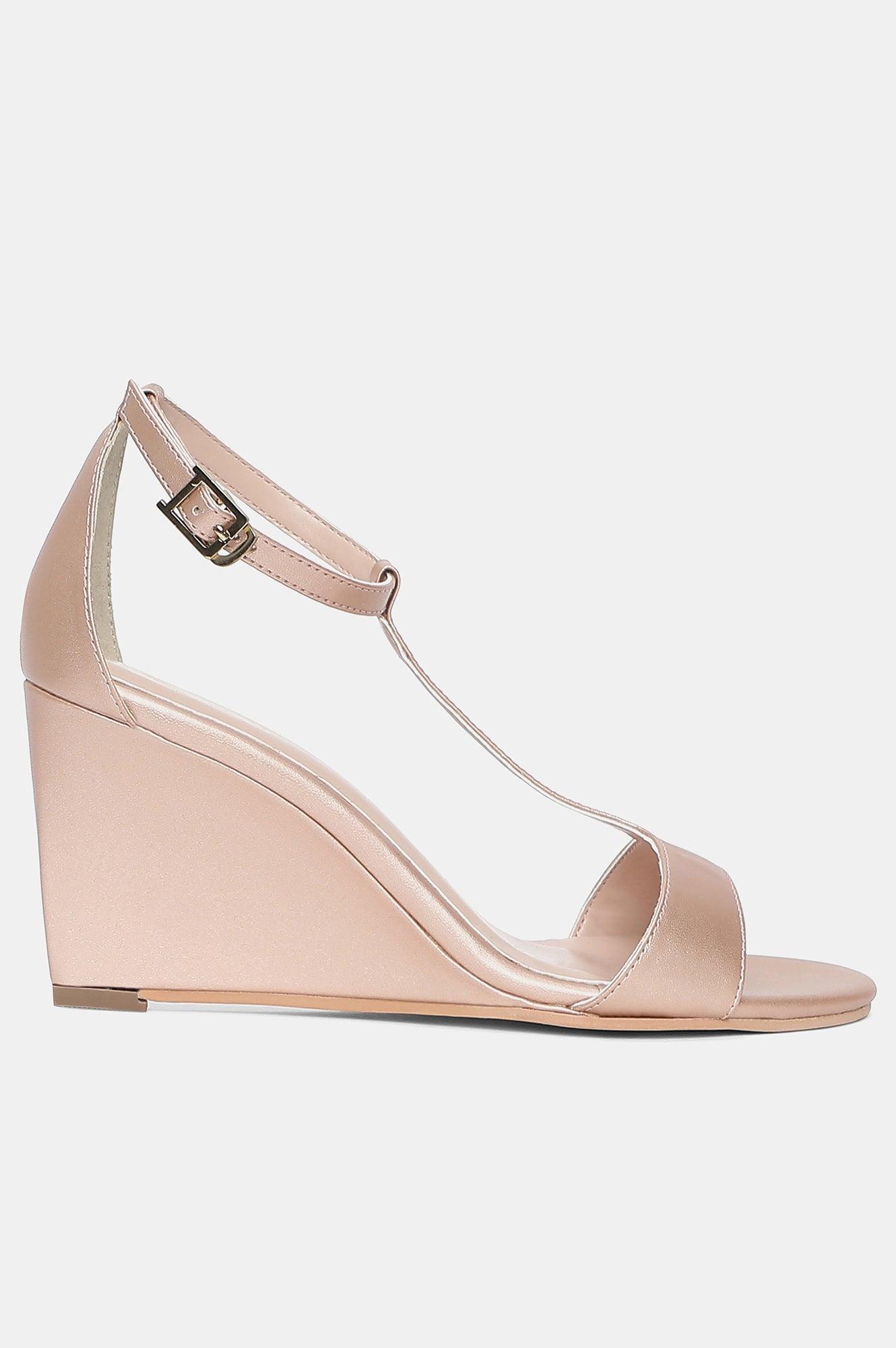 Rose Gold Almond Toe Solid Wedge-Wbeverly - wforwoman