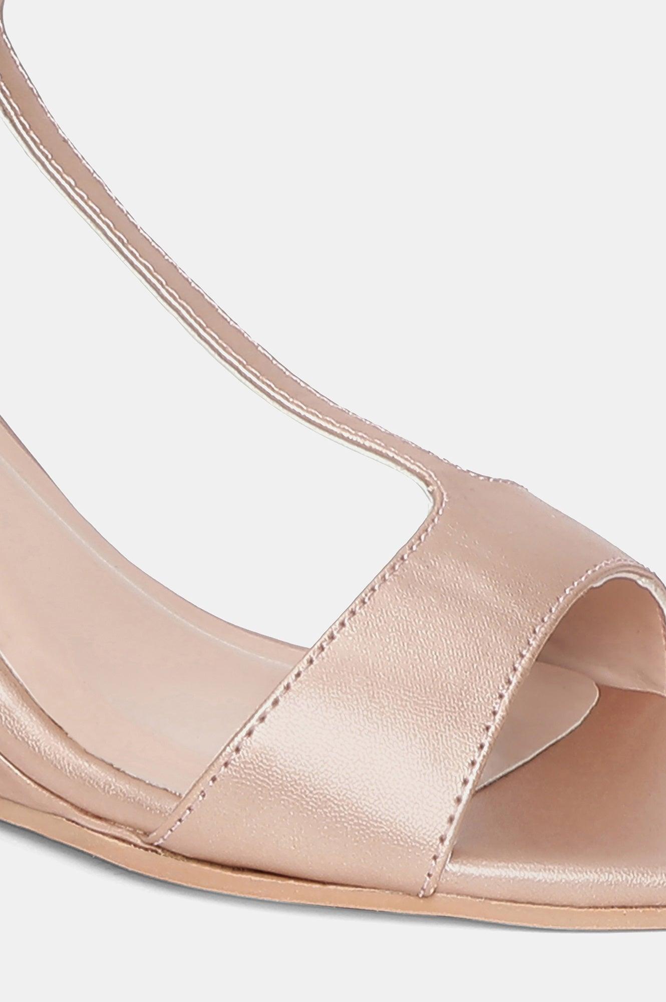 Rose Gold Almond Toe Solid Wedge-Wbeverly - wforwoman
