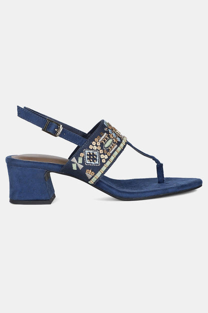 W NAVY Almond Toe Block Heel-WSOFIA - wforwoman