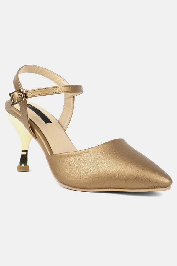Copper Pointed Toe Solid Stiletto - Wgeorgia