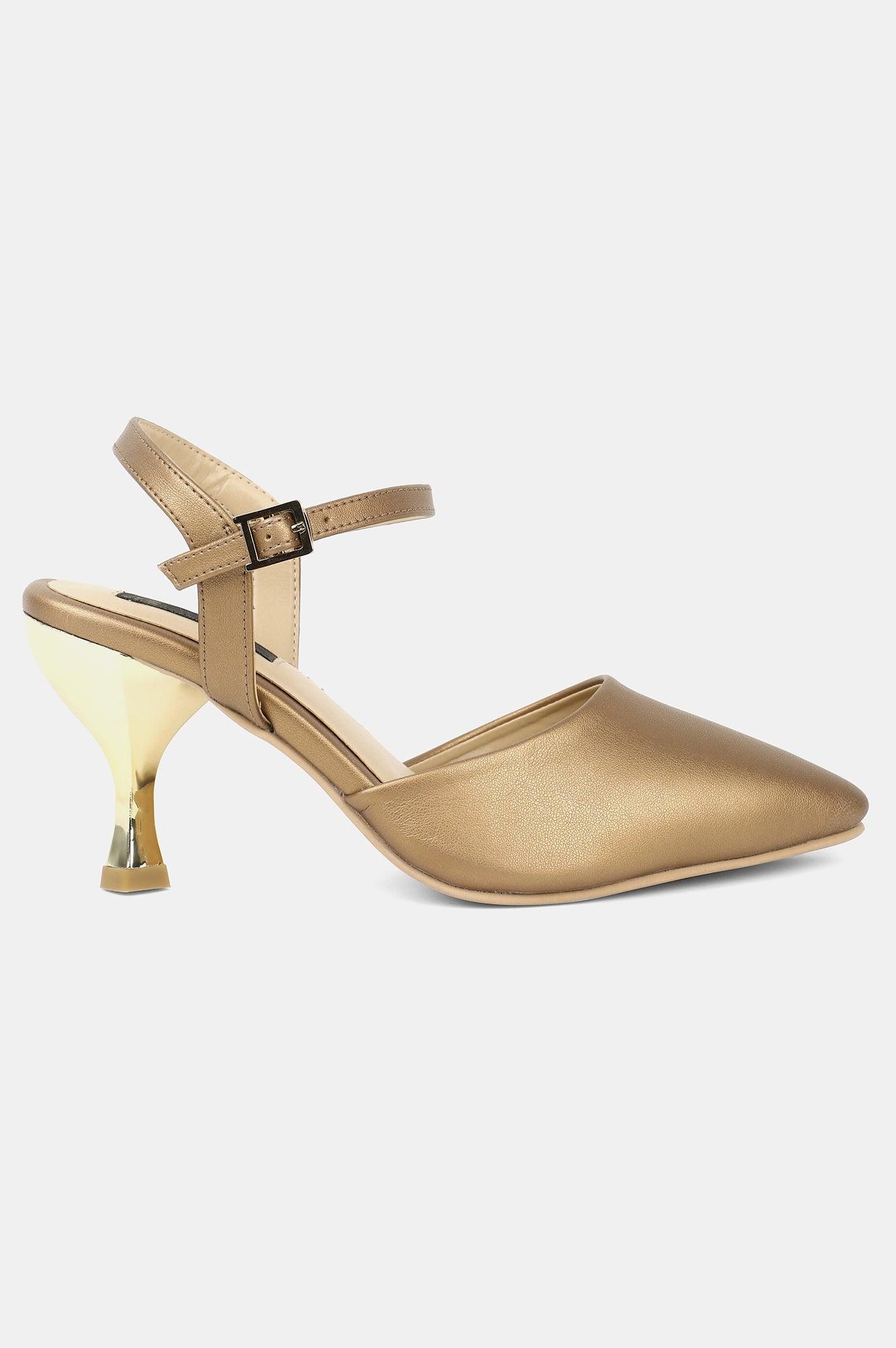 Copper Pointed Toe Solid Stiletto - Wgeorgia - wforwoman