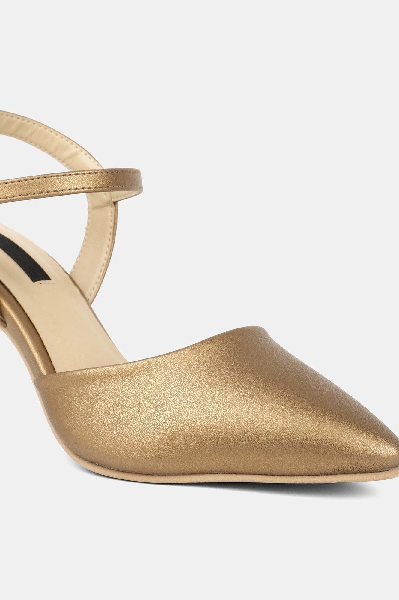 Copper Pointed Toe Solid Stiletto - Wgeorgia - wforwoman