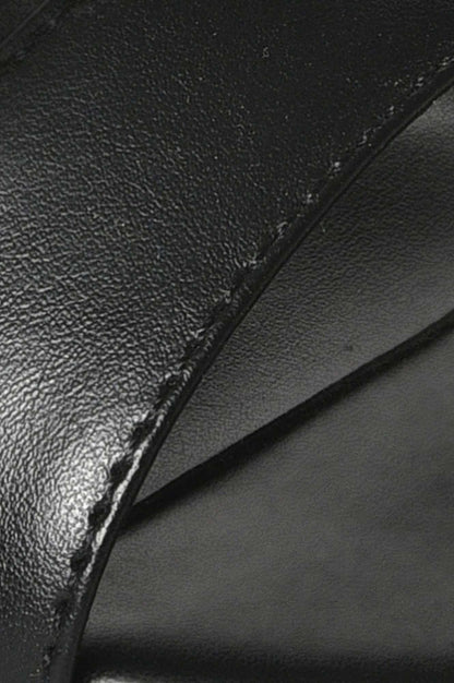 Black Almond Toe Laser Cut Wedge-Wgracie - wforwoman