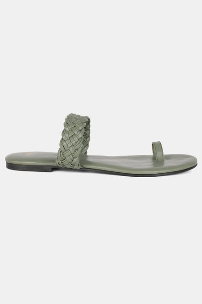 Sage Green Almond Toe Flat-Wmorgan