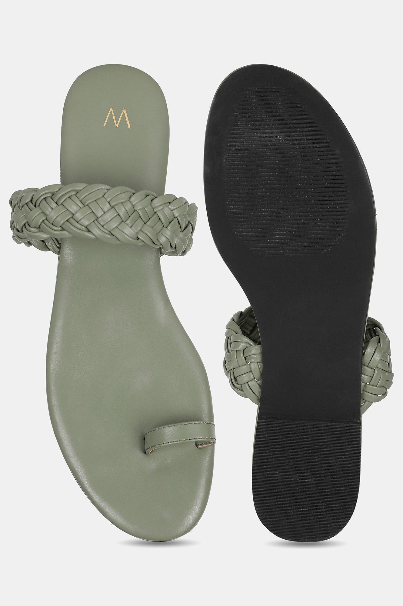 Sage Green Almond Toe Flat-Wmorgan