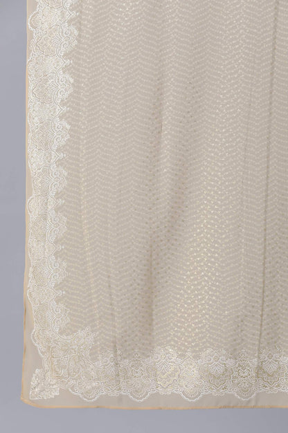 Chilli Red Zari Dobby Straight Kurta-Slim Pant Set With Dupatta