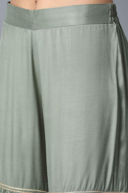 Signature Green kurta-Sharara-Dupatta Set - wforwoman