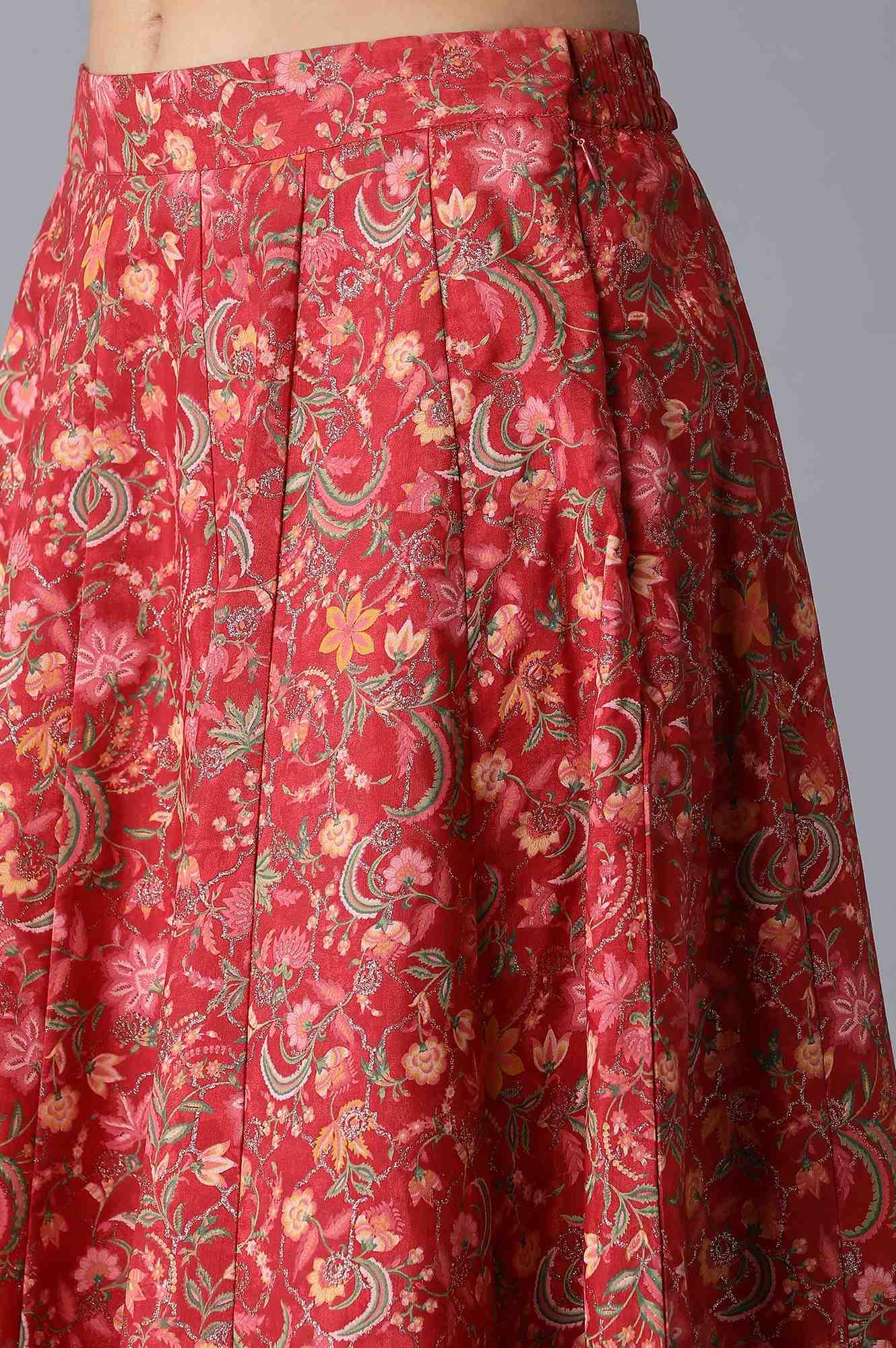 Ecru Bomber Jacket-Kalidar Skirt Set - wforwoman