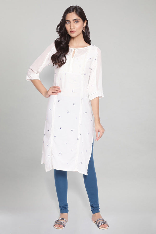 Elleven Women's Blue Solid Knitted Women Churidar