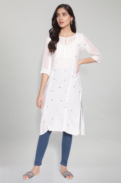 Dark Blue Solid Skinny Fit Tights With Elasticated Waistband