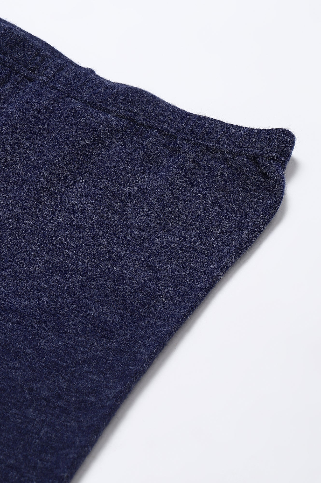 Navy Blue Solid Skinny-fit Knit Tights with Elasticated Waistband