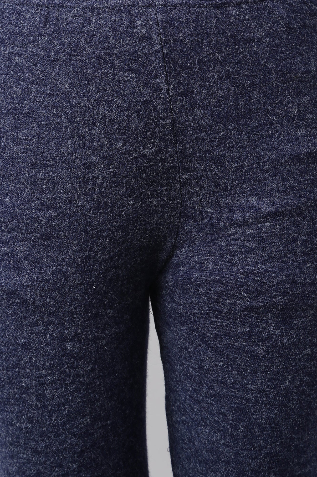 Navy Blue Solid Skinny-fit Knit Tights with Elasticated Waistband