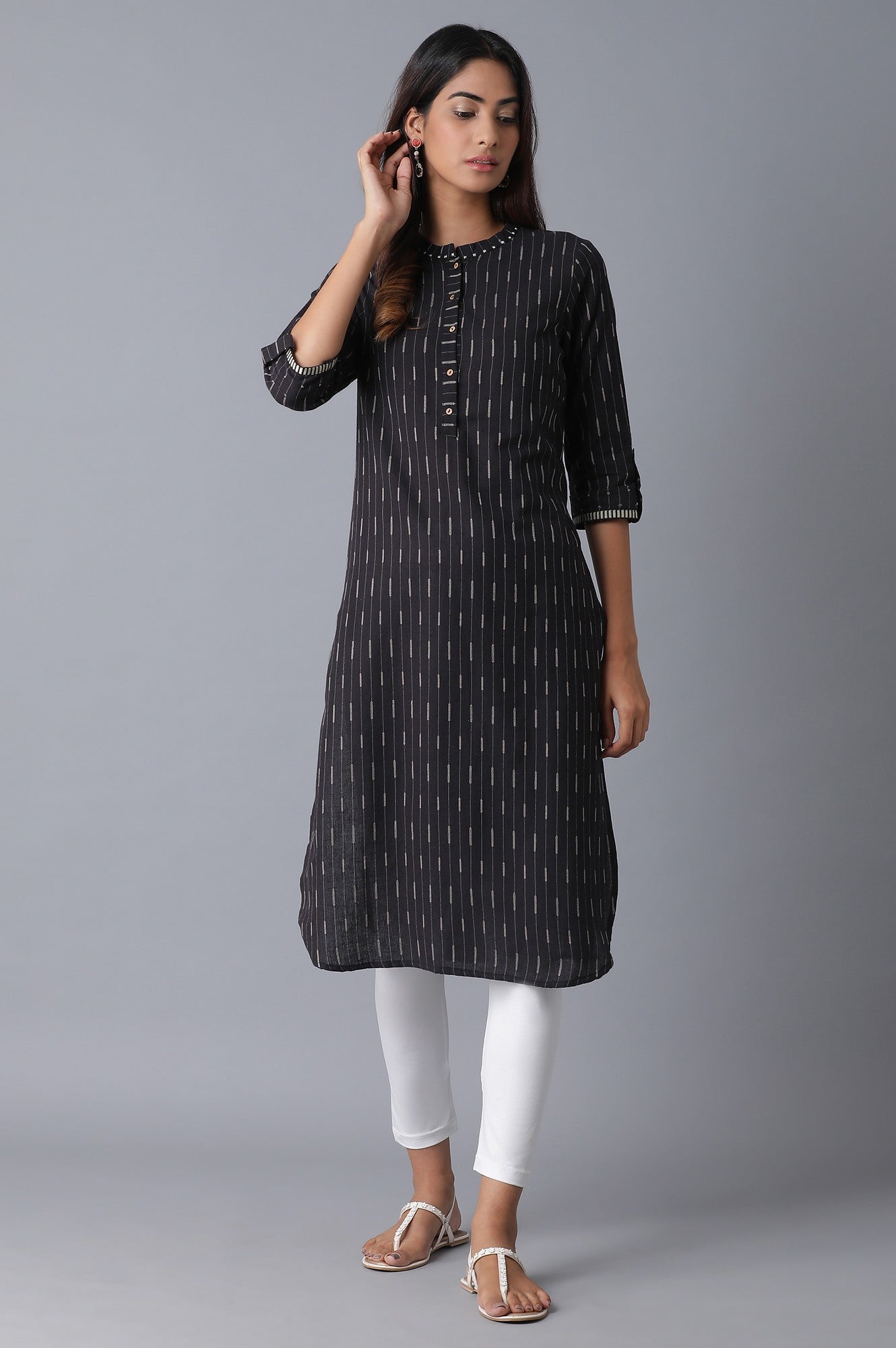 White Solid Skinny Fit Tights With Elasticated Waistband