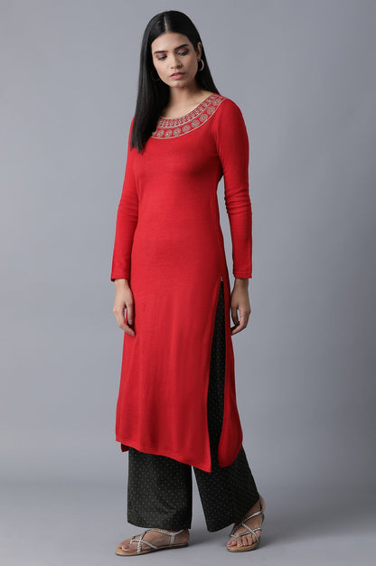 Green Solid Straight Fit Palazzo With Elasticated Waist