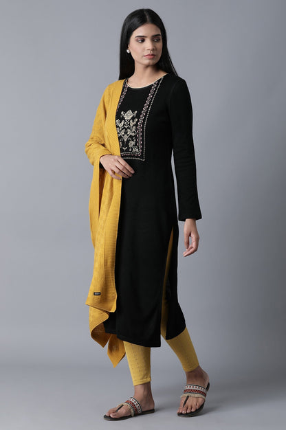 Yellow Pointelle Skinny Knit Tights with Elasticated Waist