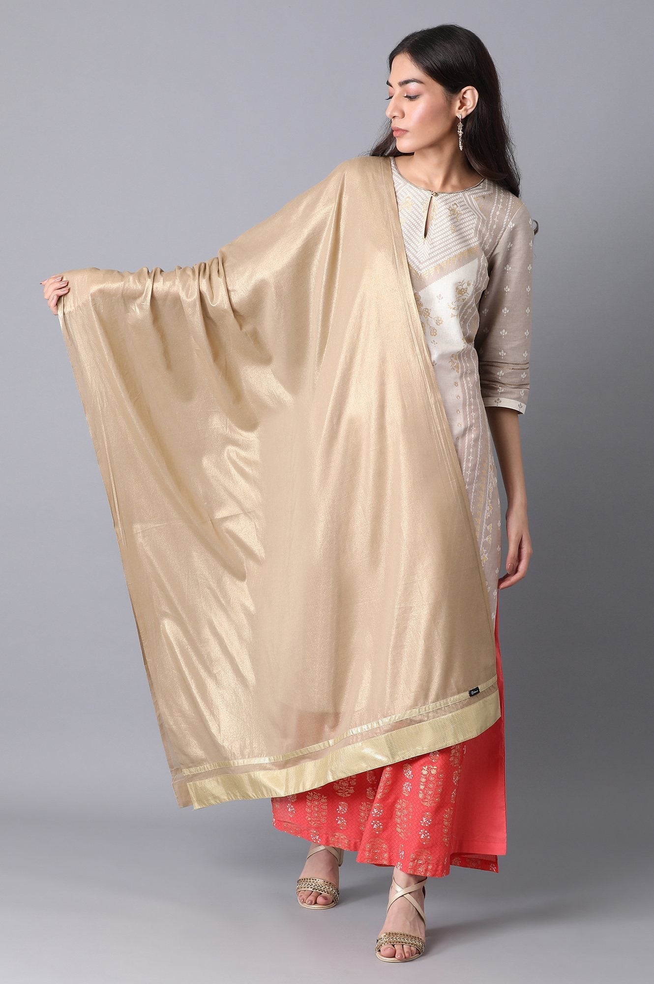 Golden Voile Dupatta