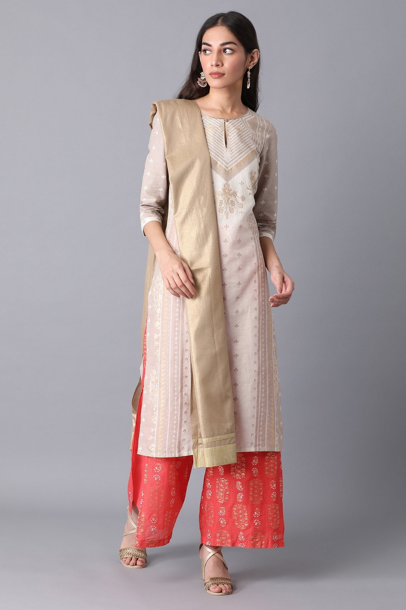 Golden Voile Dupatta