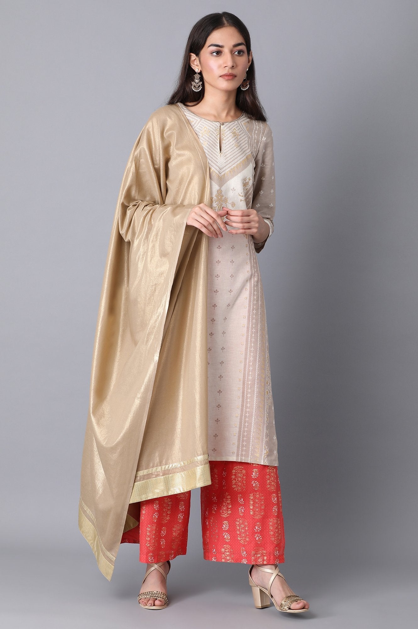 Golden Voile Dupatta
