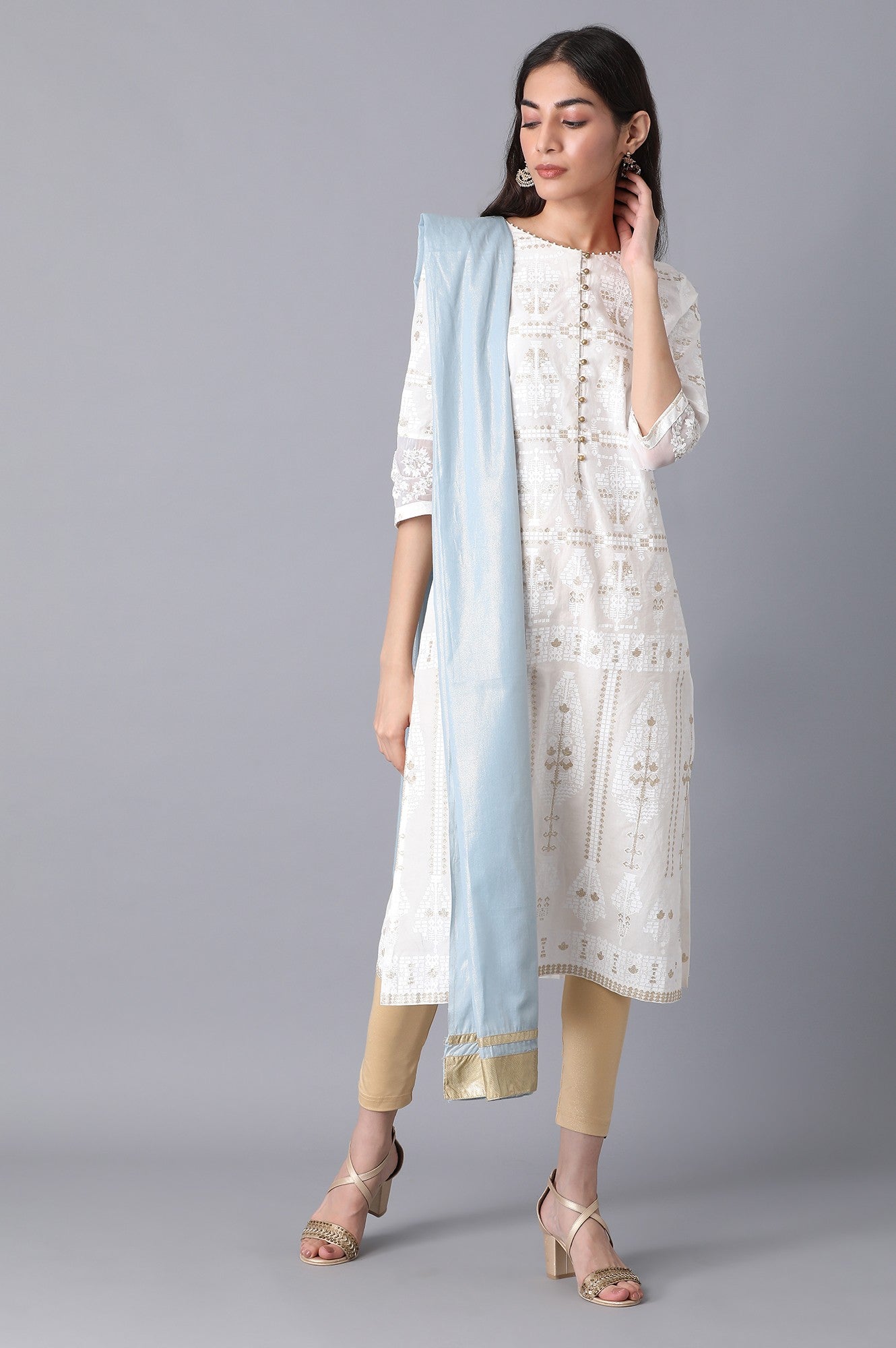 Light Blue Voile Dupatta