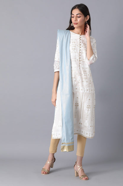 Light Blue Voile Dupatta