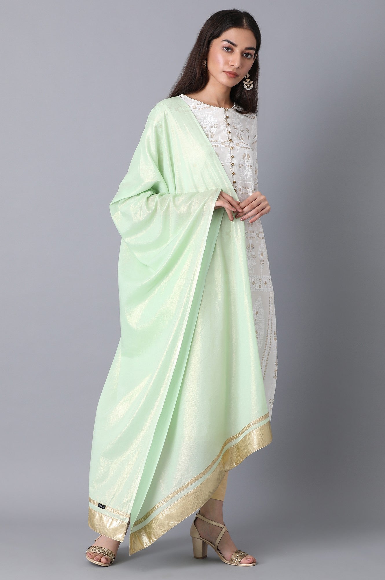 Green Voile Dupatta