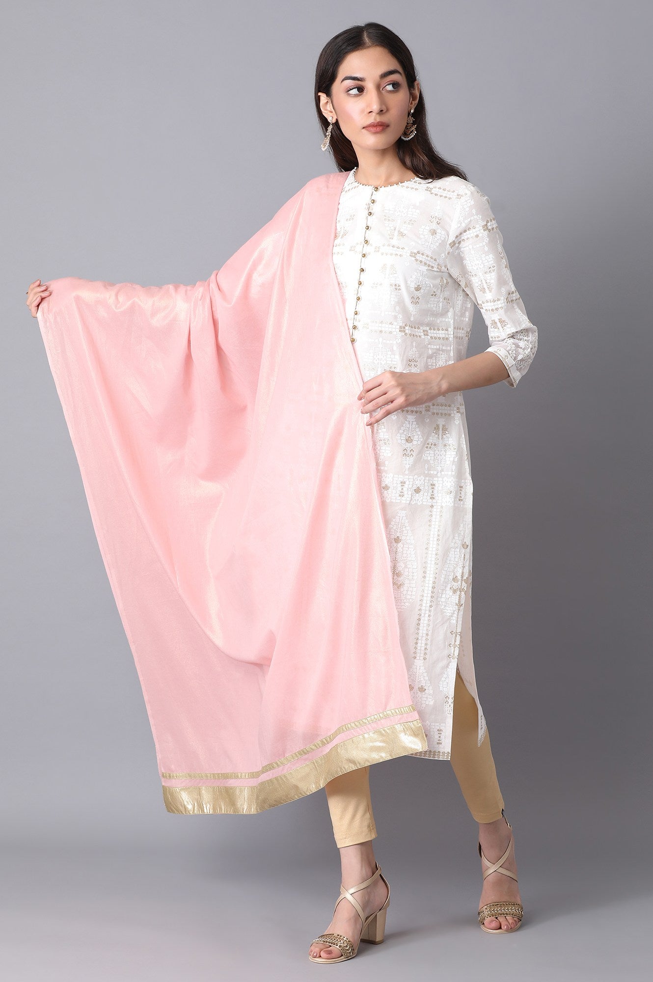 Pink Voile Dupatta