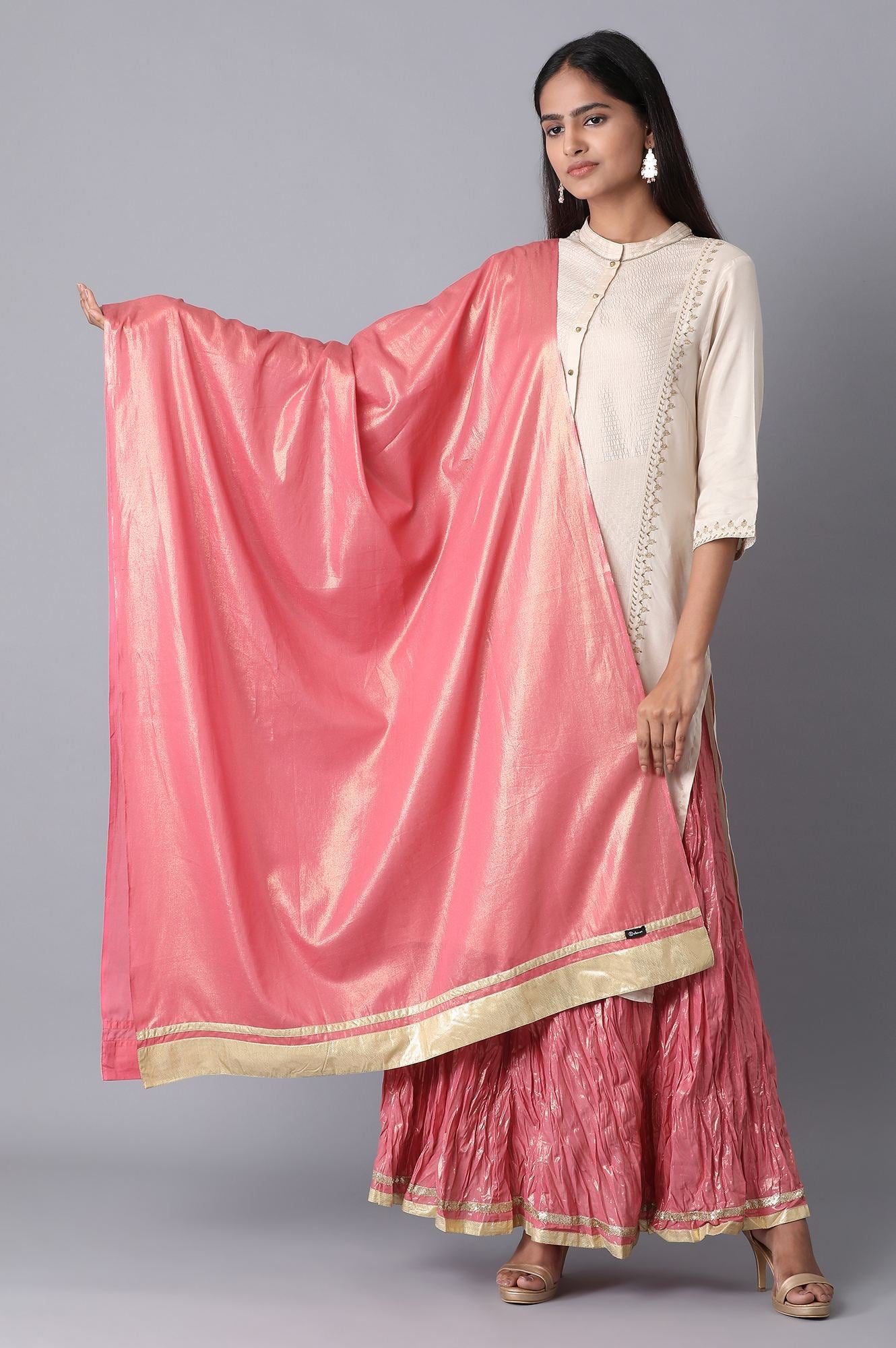 Pink Voile Dupatta
