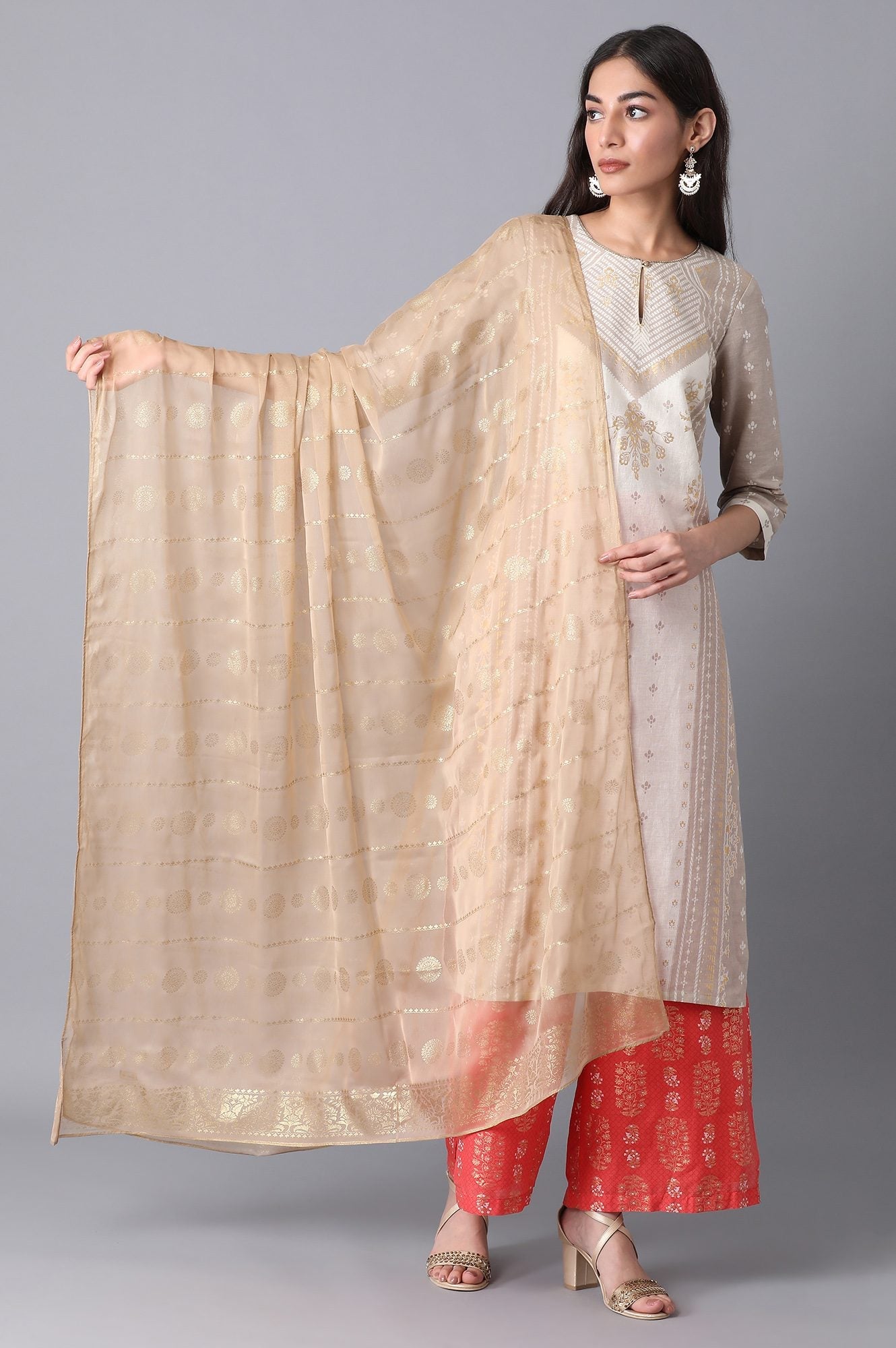 Gold Printed Dupatta