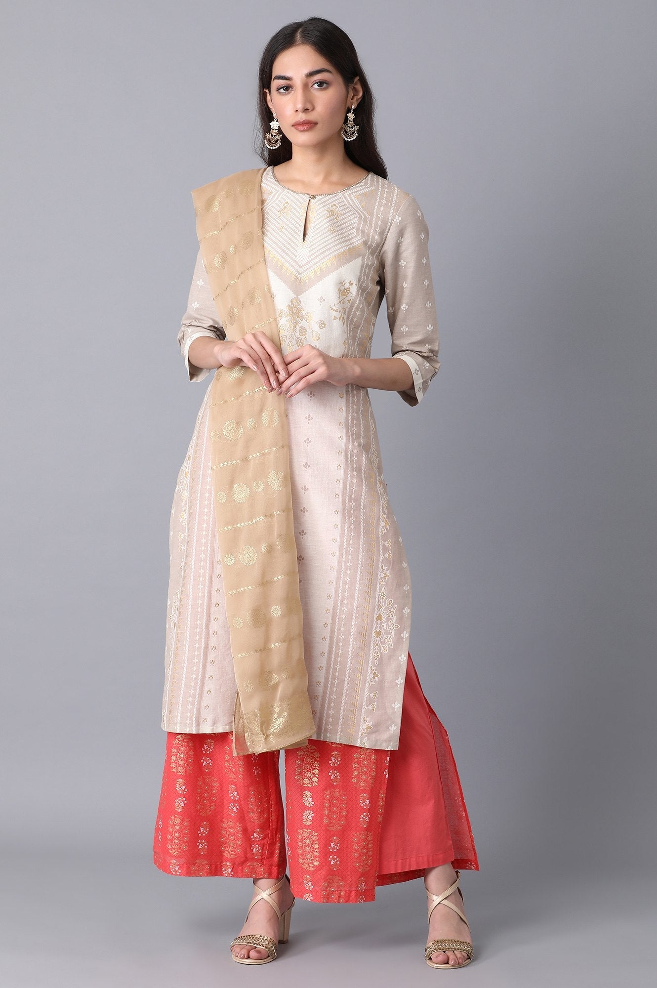 Gold Printed Dupatta