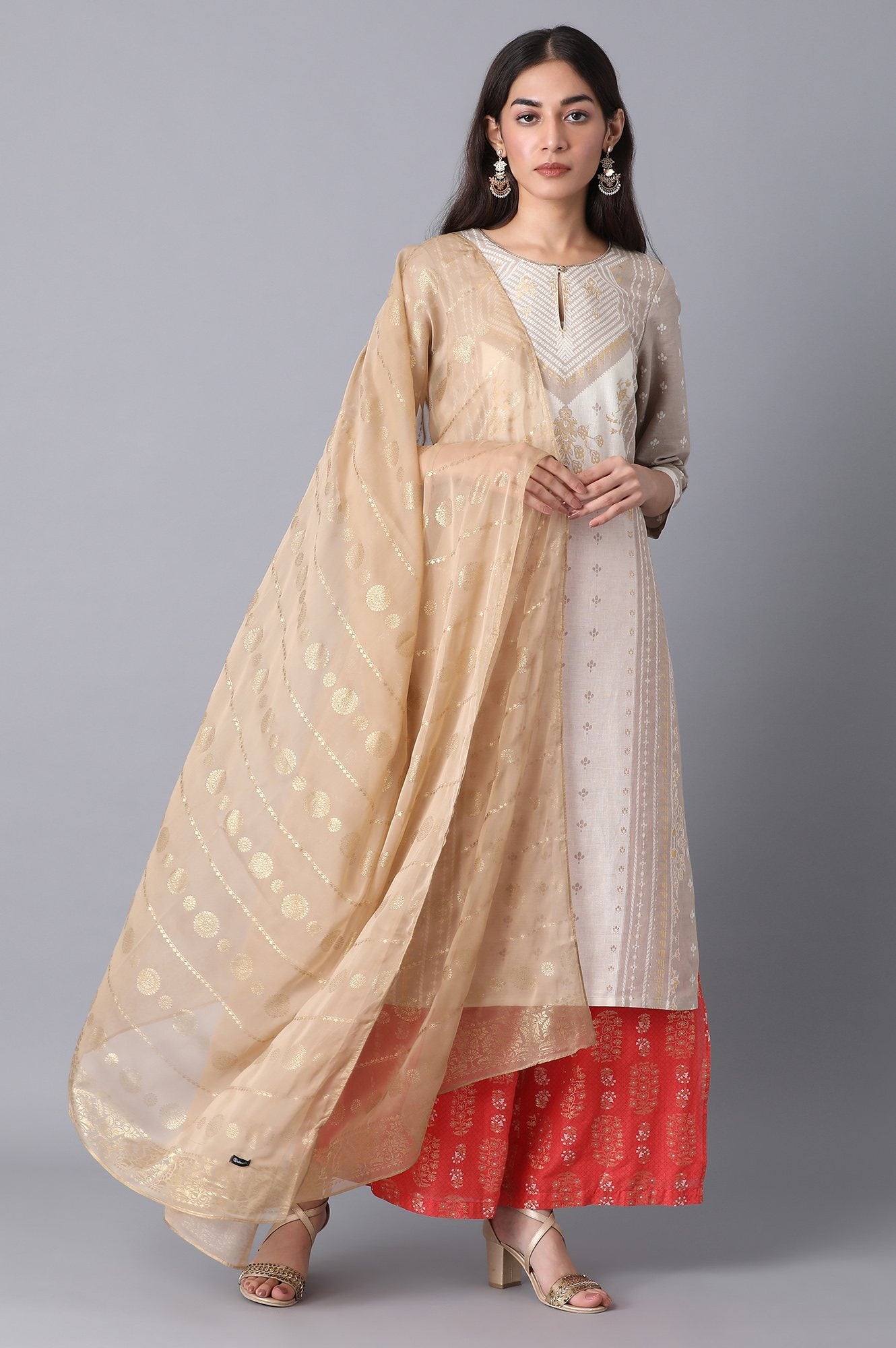 Gold Printed Dupatta
