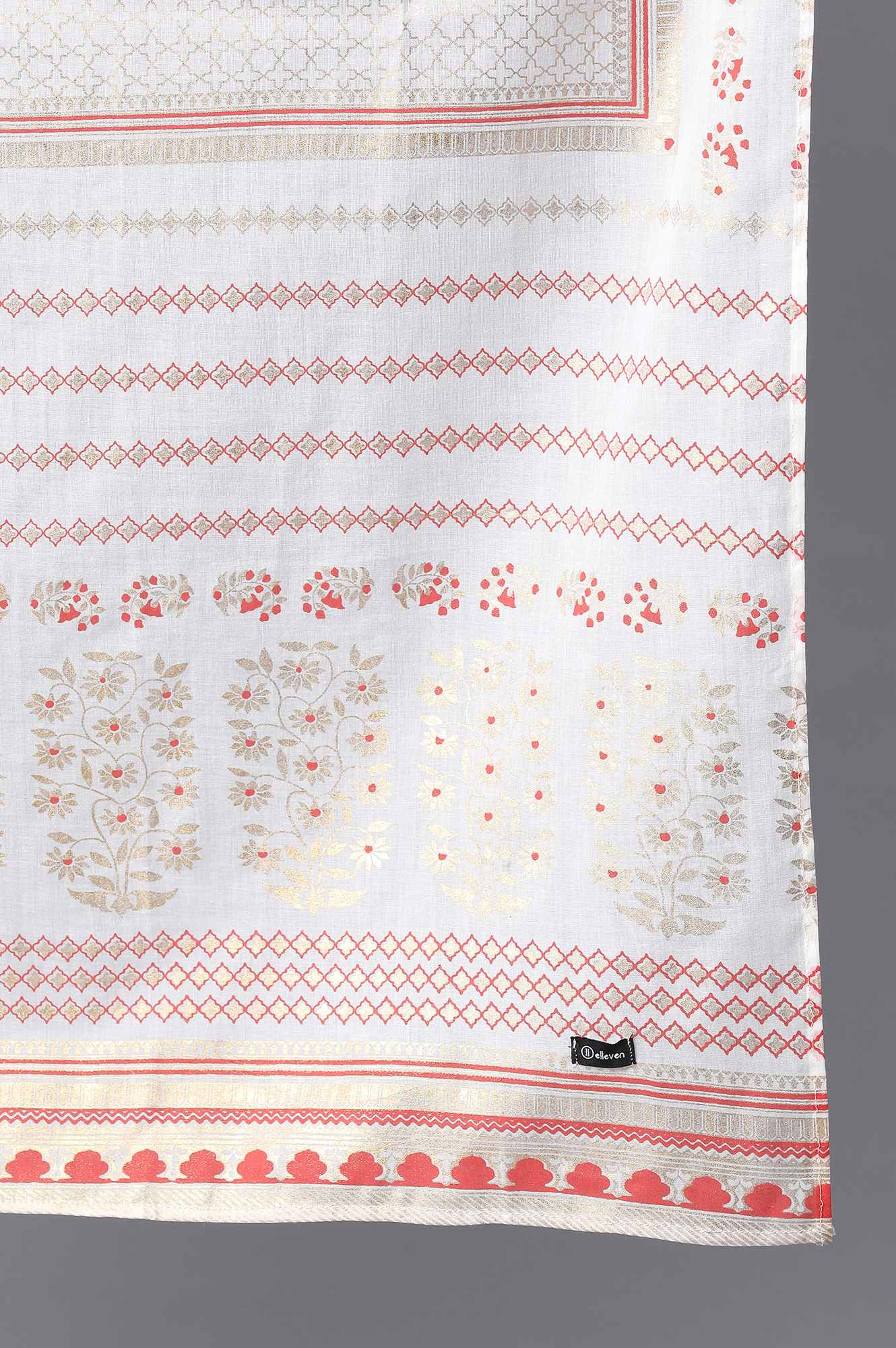 Off White Printed Dupatta