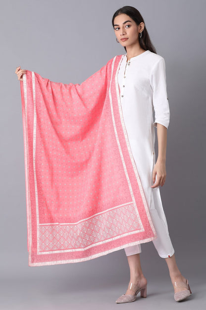 Light Pink Voile Printed Dupatta
