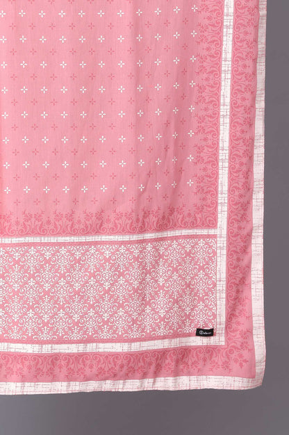 Light Pink Voile Printed Dupatta