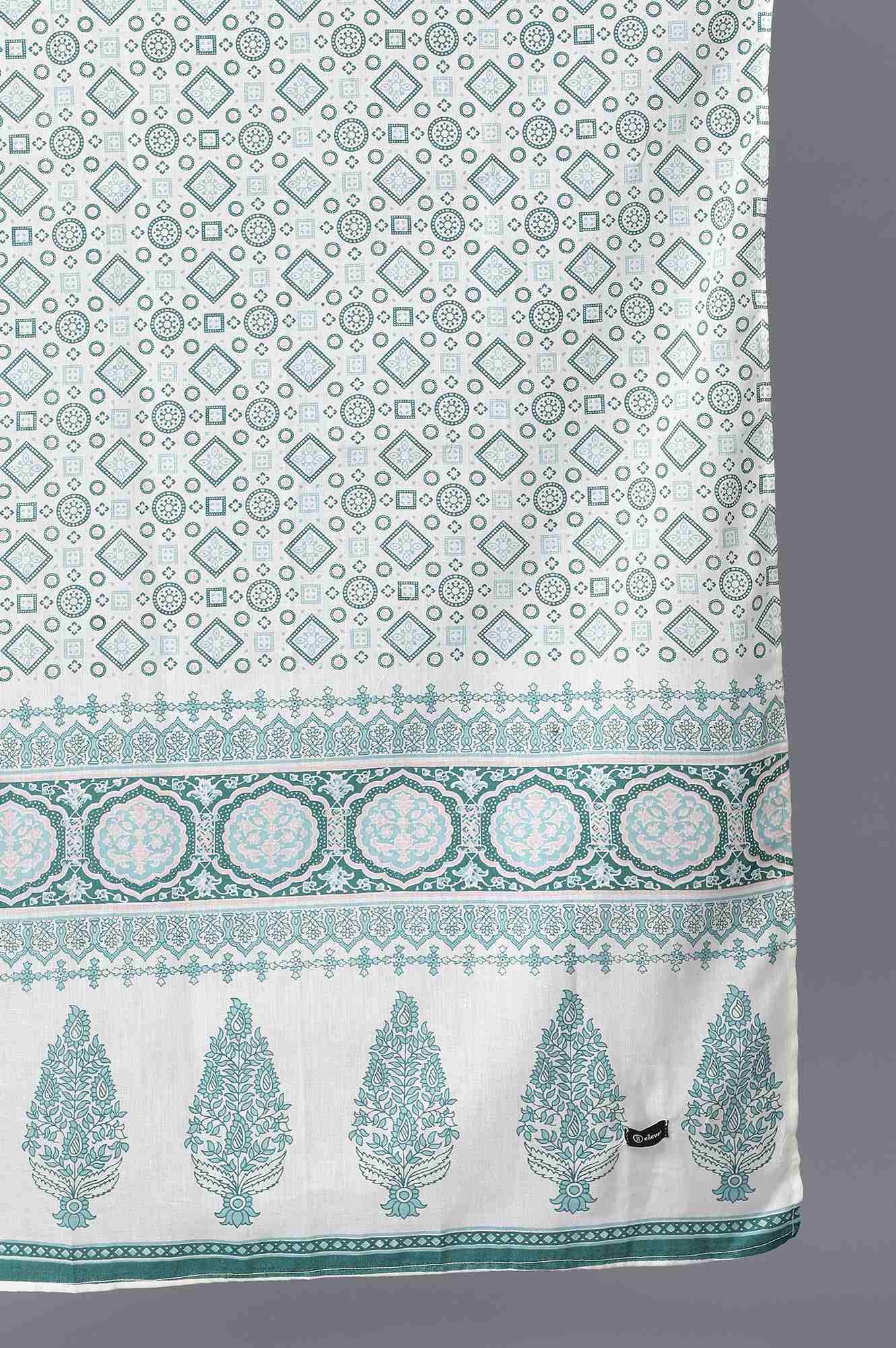 White Voile Printed Dupatta