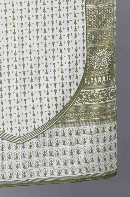 Green Voile Printed Dupatta