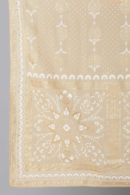 Taffy Gold Printed Dupatta