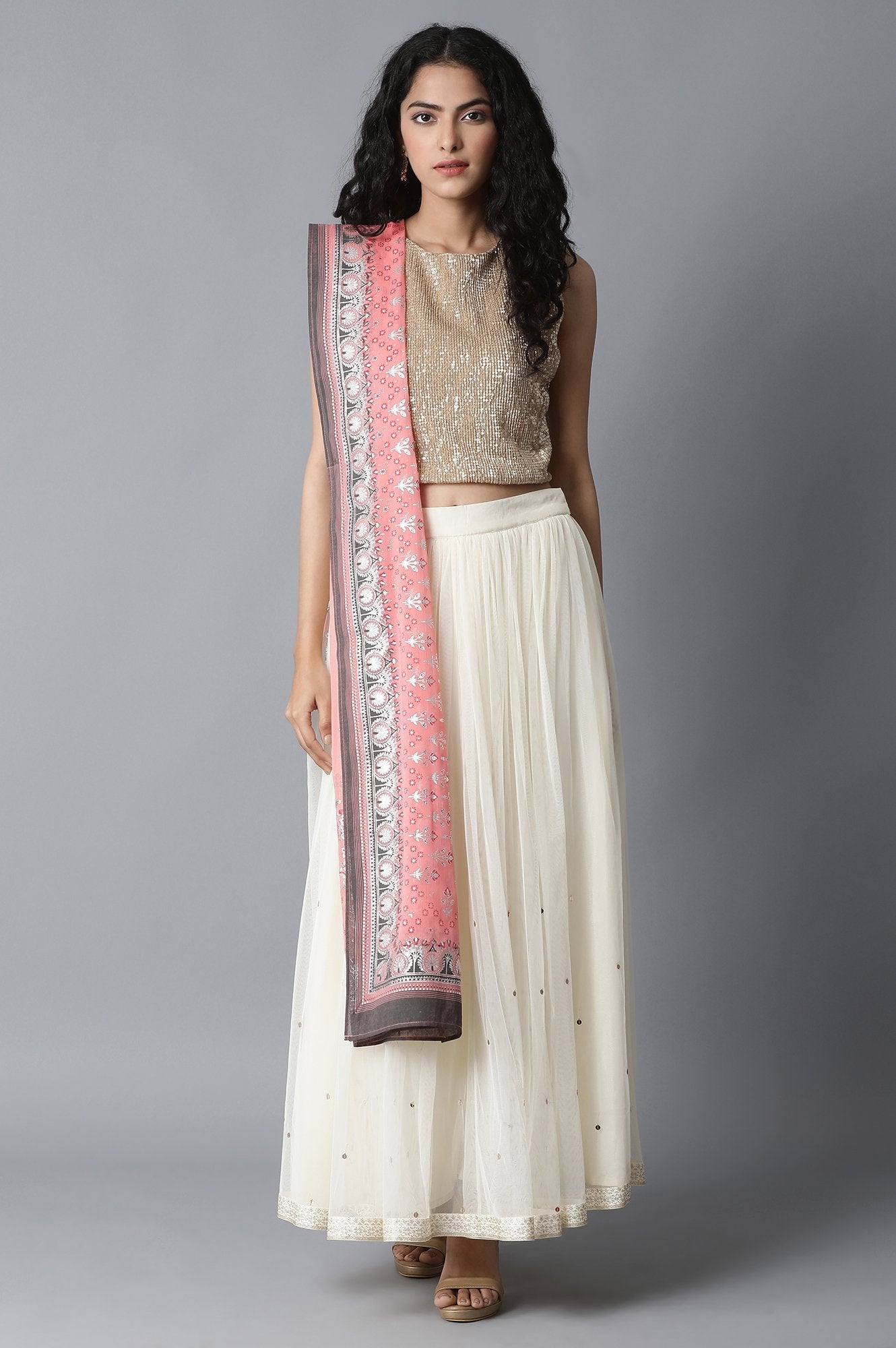 Pink Chiffon Dupatta