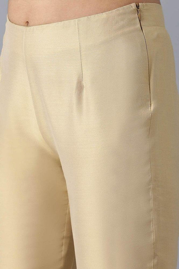 Light Gold Solid Pants