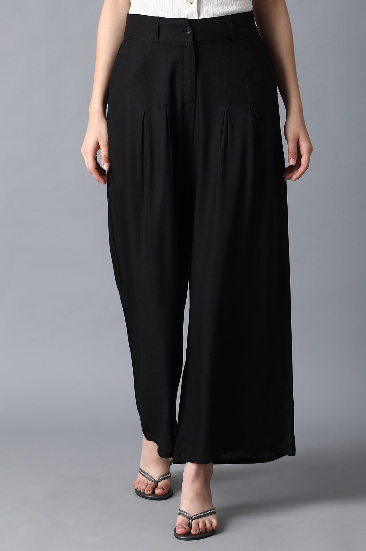 Black Flared Pants - S