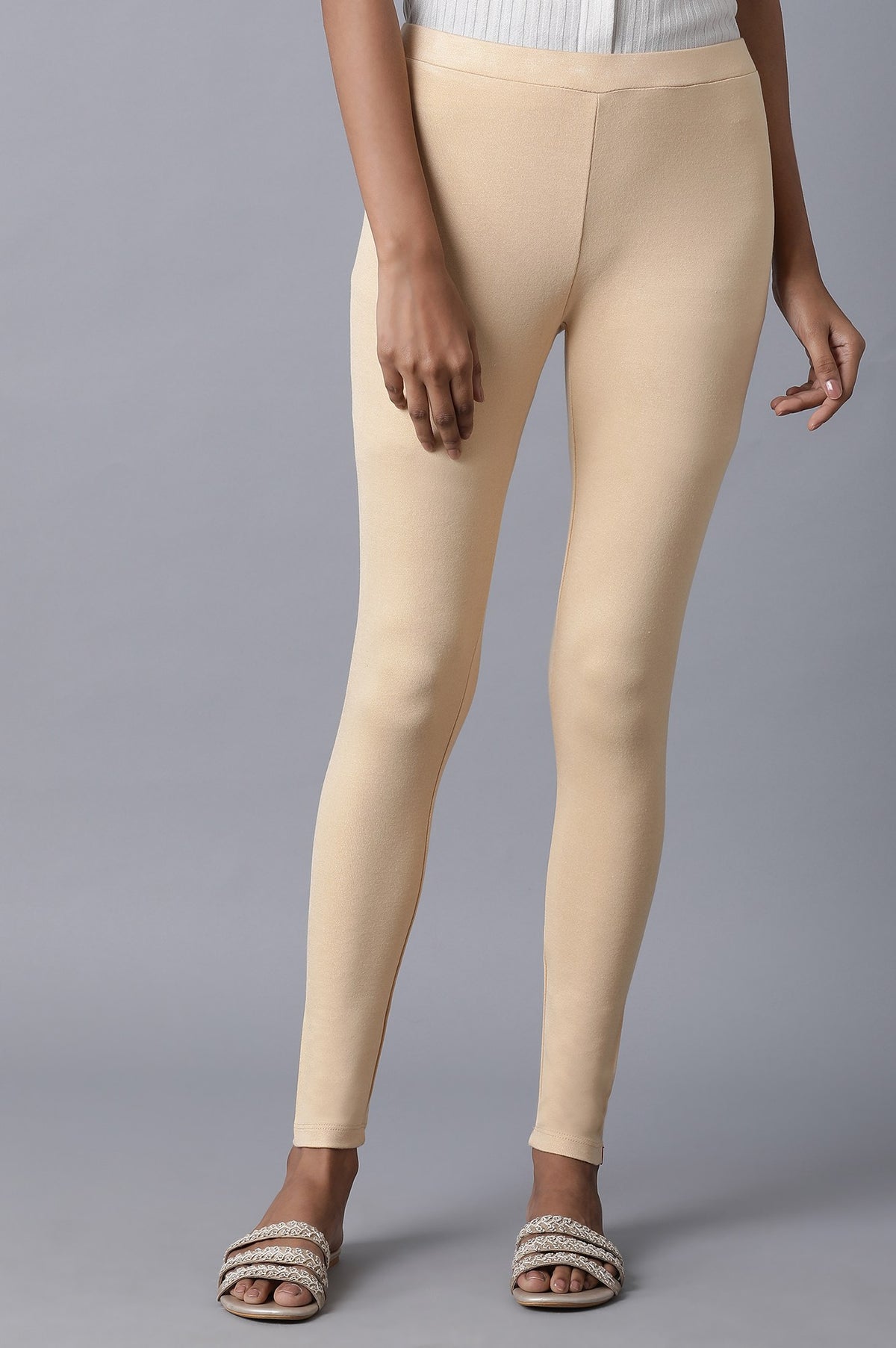 Peach Ankle Length Tights - S